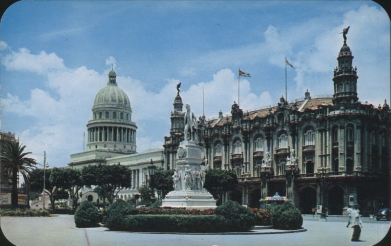 José Martí Statue, National Capitol & Gallego Center, Havana Habana Cuba