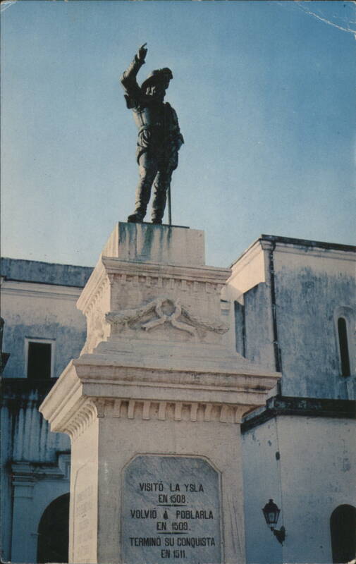 Statue of Juan Ponce de Leon, Plaza de San José San Juan Puerto Rico