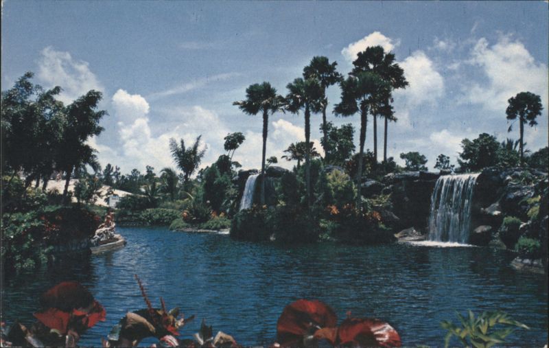Waterfalls at Garden of the Groves Freeport Bahamas