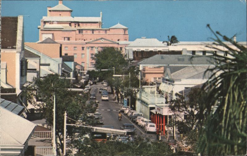 View of Bay Street, Nassau, Bahamas Caribbean Islands