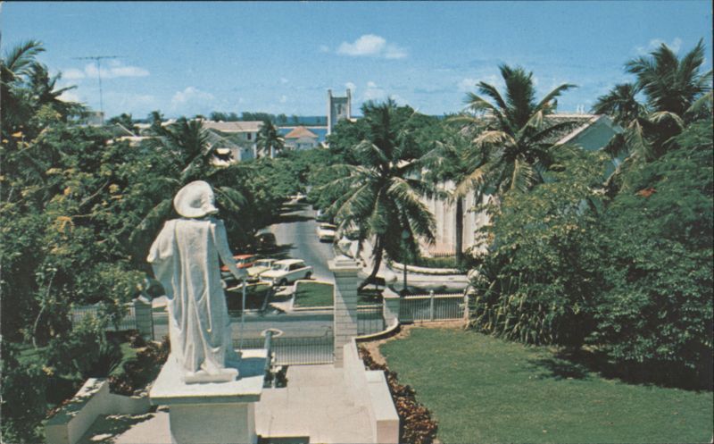 Statue overlooking Rawson Square, Nassau Bahamas Herbert E. Miller