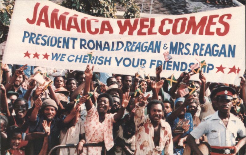 Jamaica Welcomes President Ronald Reagan Mary Anne Fackelmann