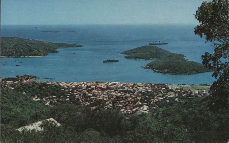 View of Charlotte Amalie with Hassel Island in the Harbor Virgin Islands U.S. Virgin Islands