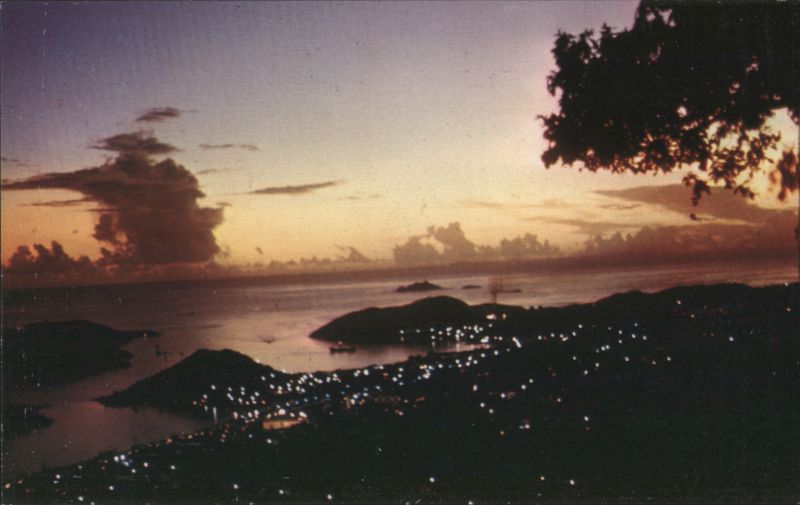Sunset over St. Thomas, U.S. Virgin Islands Caribbean Islands