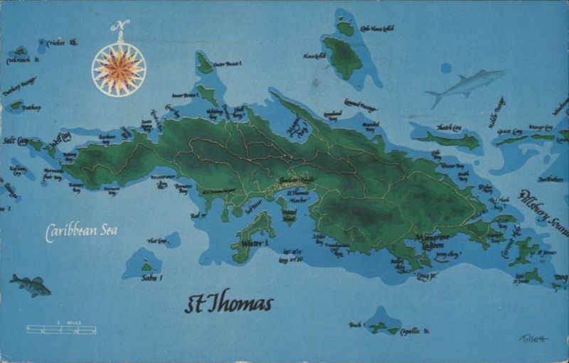 Map of St. Thomas, U.S. Virgin Islands Jim Tillett