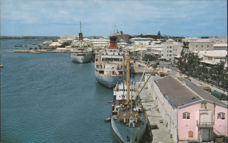 Ships at City of Hamilton Dock, Bermuda Lionel Dowling