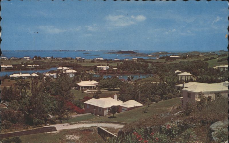 View of the Great Sound from a hill in Southampton Parish Bermuda