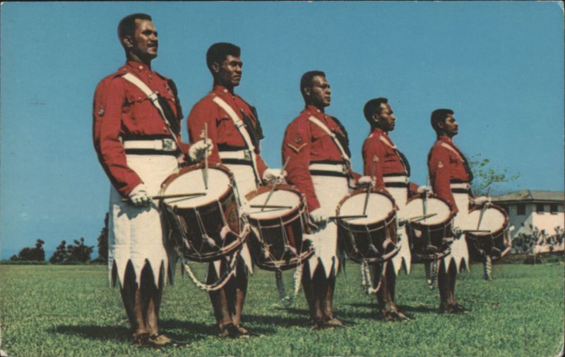 Drummers of the Fiji Military Forces Band Suva Charles Stinson