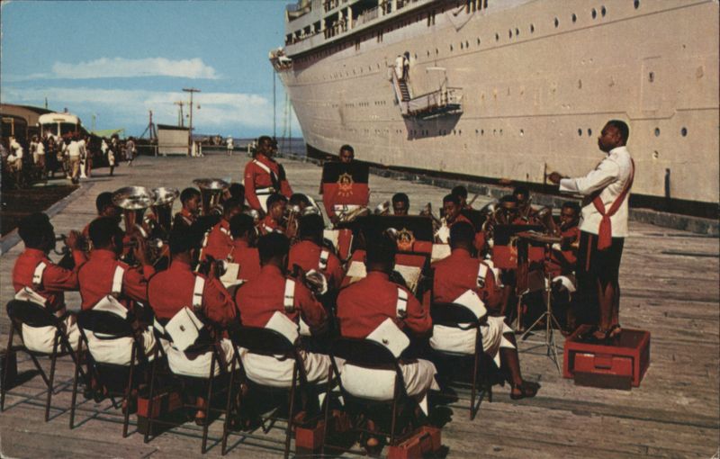 Fijian Military Forces Band Greeting Cruise Ship Suva