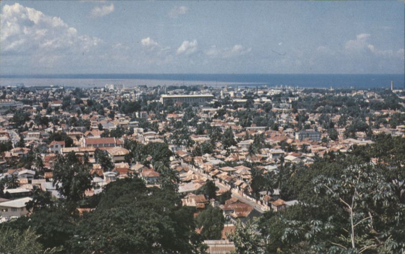 Overall view of Port of Spain, Trinidad Trinidad and Tobago