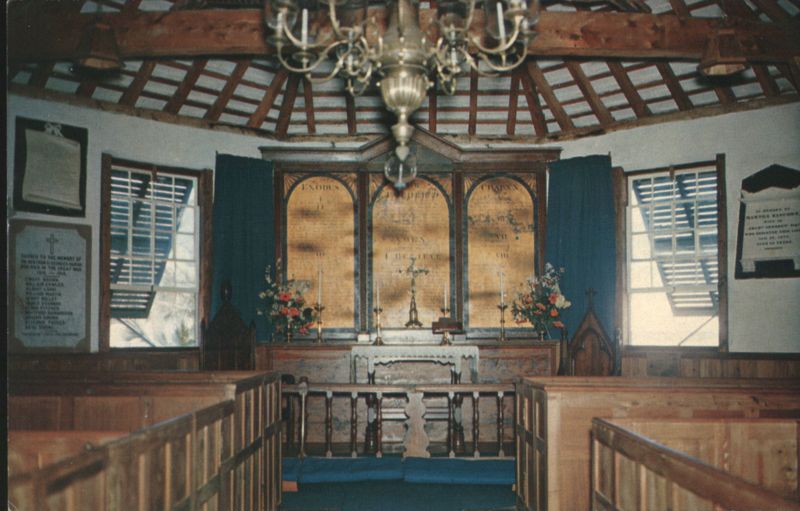 Interior of St. Peter's Church, St. George's, Bermuda