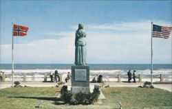 The Norwegian Lady Statue, Virginia Beach, VA Postcard