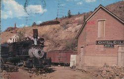 Old Number 71 Locomotive, Central City, Colorado Postcard