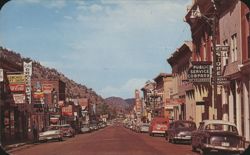Miner Street, looking east, Idaho Springs, CO Postcard