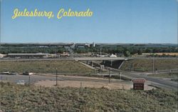View of Julesburg and Interstate 76 Postcard