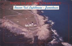 Beaver Tail Lighthouse - Jamestown Postcard