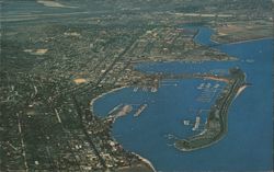 Aerial View, Shelter Island and San Diego Bay Postcard