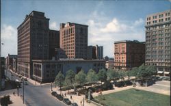 Rodney Square and Public Library, Wilmington, DE Postcard