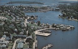 Aerial View of Mystic Seaport, CT Postcard