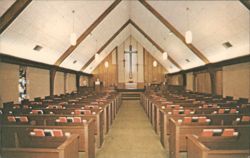 Interior, First United Methodist Church, Hinton, OK Postcard