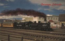 Rio Grande Narrow Gauge Train #473, Durango Postcard