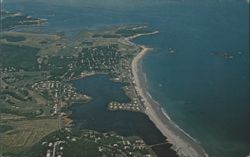Aerial View of North Scituate Beach, MA Postcard