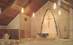 Saint Rose of Lima Church Interior, Northborough, MA Postcard