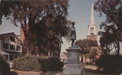Statue of William Lloyd Garrison, Brown Square, Newburyport Postcard