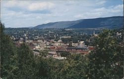 Looking down on North Adams, MA from Coca Cola Rock Postcard