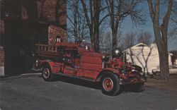 Pawcatuck Engine No. 1, 1928 Ahrens-Fox Pumper Postcard