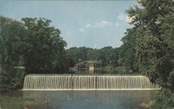 Paradise Pond and Dam, Smith College, Northampton, MA Postcard
