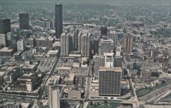 Aerial of Peachtree Center, Atlanta, GA Postcard