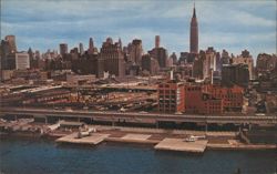 West 30th Street Heliport, Manhattan Skyline Postcard