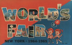 New York World's Fair 1964-1965, Large Letter Greetings Postcard
