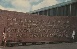 Lincoln Quote, Illinois Pavilion, 1964 World's Fair Postcard