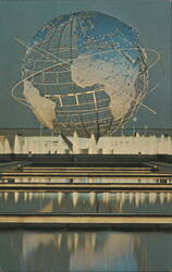 Unisphere at Night, New York World's Fair 1964-1965 Postcard