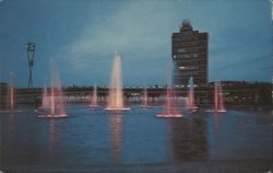 Fountain of Liberty at Night, JFK International Airport Postcard
