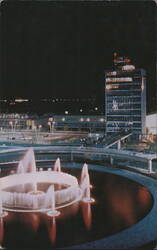 New York International Airport, Fountain of Liberty Postcard