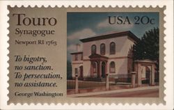 Touro Synagogue Stamp, Newport, RI Postcard