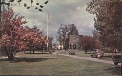 Famous Old Stone Mill at Touro Park, Newport Postcard