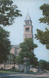 Notre Dame Church and Jenks Park, Central Falls, RI Postcard