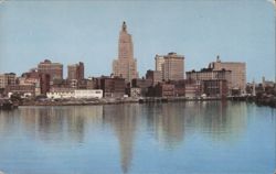 Skyline from Providence River, Providence, RI Postcard