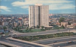 Bradford House Overlooking Interstate 95, Providence, RI Postcard