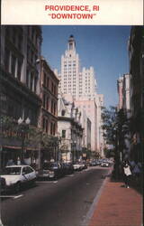 Westminster Street, Downtown Providence, RI Postcard