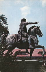Marcus Aurelius Statue, Brown University Postcard