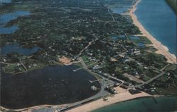 Air view of Little Narragansett Bay, Watch Hill and Misquamicut Postcard