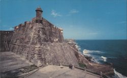 Old San Juan, PR: Castillo San Cristobal & Garita del Diablo Postcard