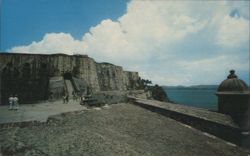 Massive Walls of Castillo El Morro, San Juan, Puerto Rico Postcard