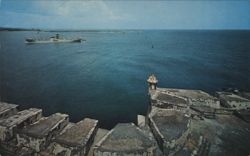 Entrance to San Juan Bay, View from Fort El Morro Postcard