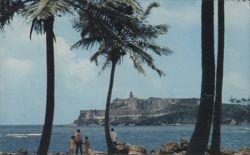 El Morro Fortress from Isla de Cabras, San Juan Postcard
